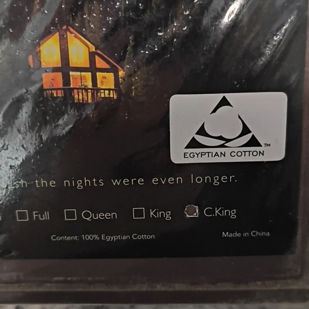 California King Size Northern Nights Sheet Set NIP